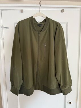 Olive Green Banana Republic Bomber Jacket